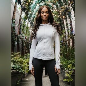 Yogalicious Lightweight Athletic Gym Full Zip Mint Green Hoodie Jacket